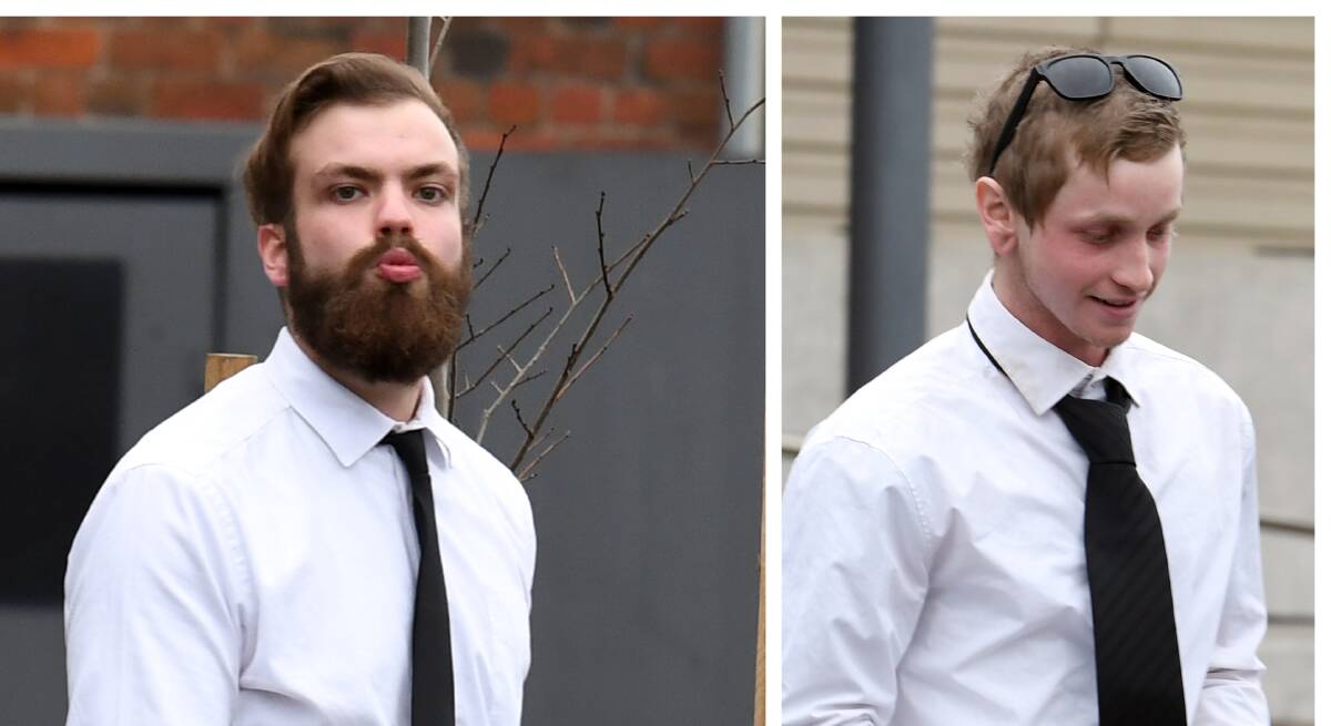 COMMITTED TO TRIAL: Jack Cowton blew a kiss to The Courier's photographer, while Nicholas Morse smiled when leaving court.