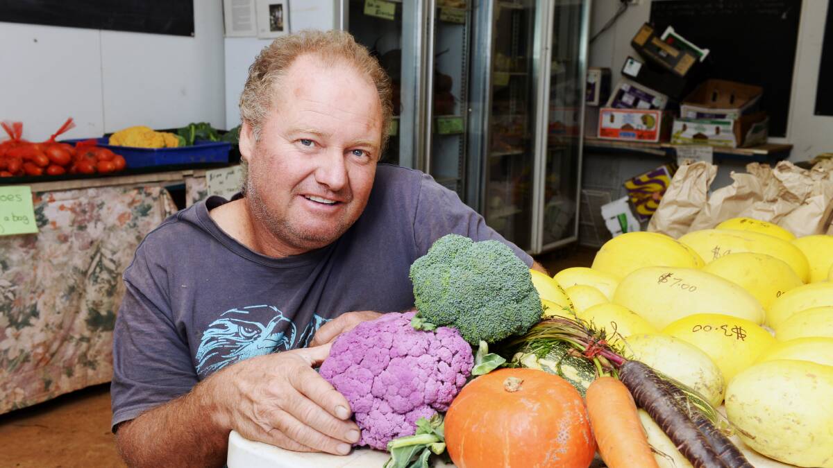 CERTIFIED: Grower David Tatman with some of his certified organic vegetables. He explains labour costs and the rigorous certification process is what makes produce more expensive. Photo: Kate Healy