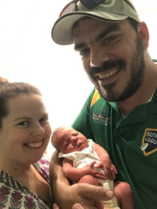 Aimee and Arnold Turnbull with their son Rory. 
