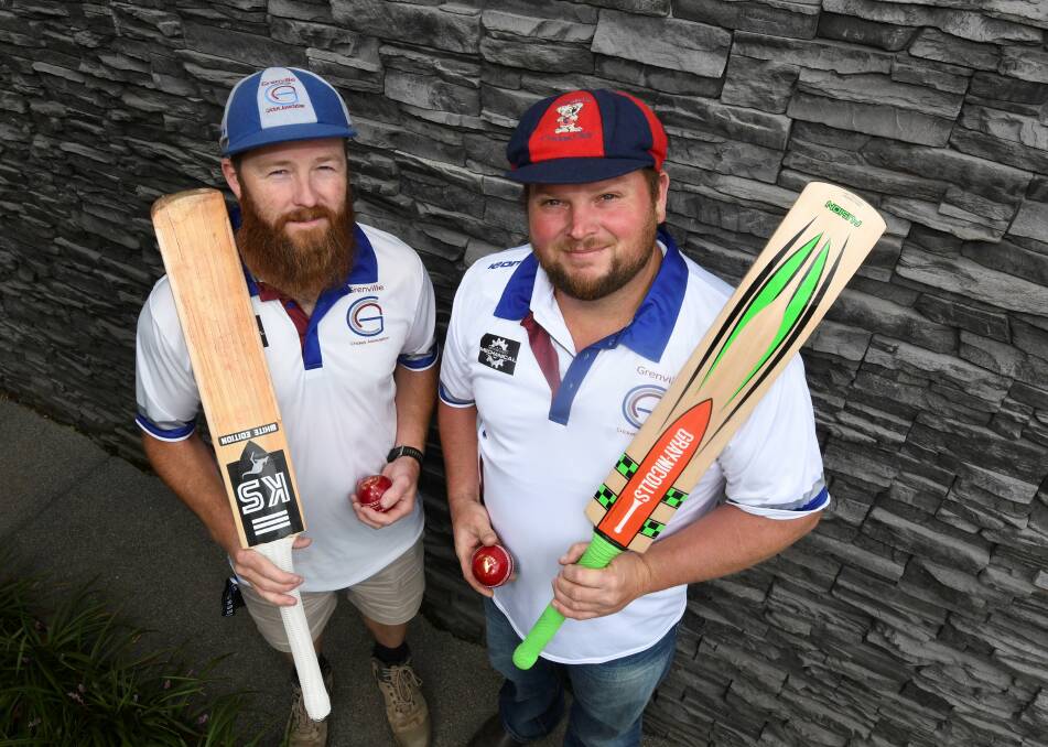 ALL SET: Grenville Cricket Association's "best v best" skippers Shaun McArthur and Luke Jackson ready for battle. Picture: Lachlan Bence