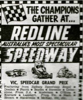 ARCHIVES: A poster from the early days of Redline promoting the Victorian Speedcar Grand Prix.  