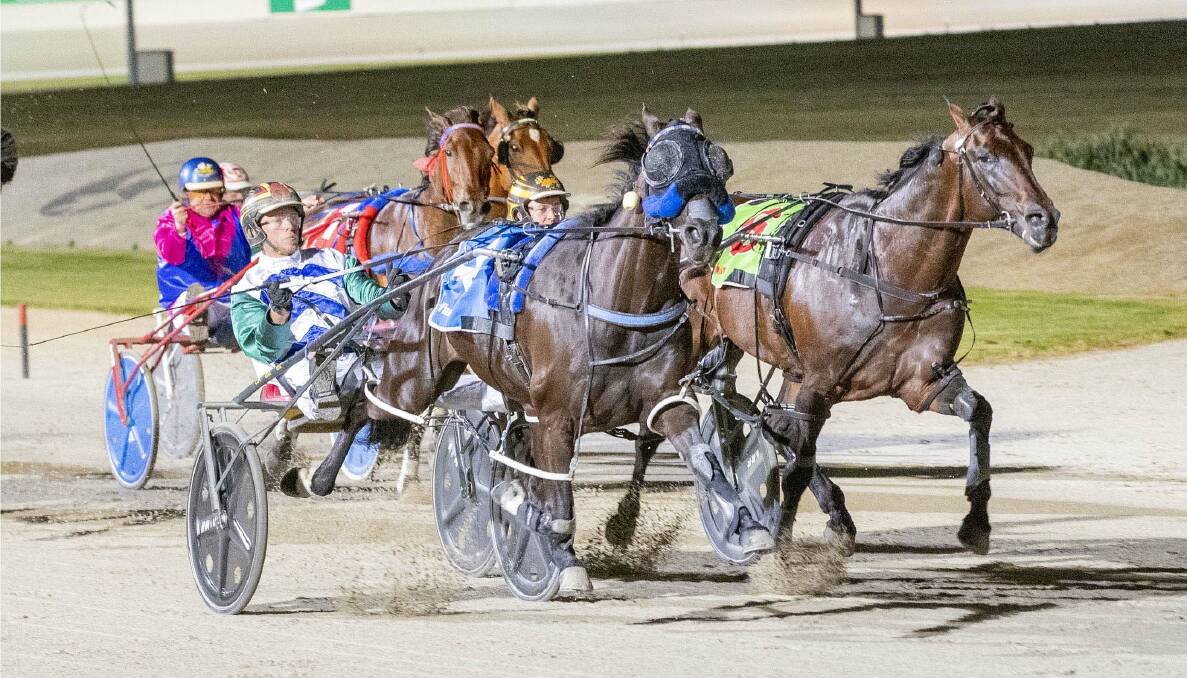 BETTER PLACED: Jack Laugher gets the most out of Bendigo Pacing Cup hopeful Bettor Be The Bomb in one of his Melton victories. Picture: Stuart McCormick