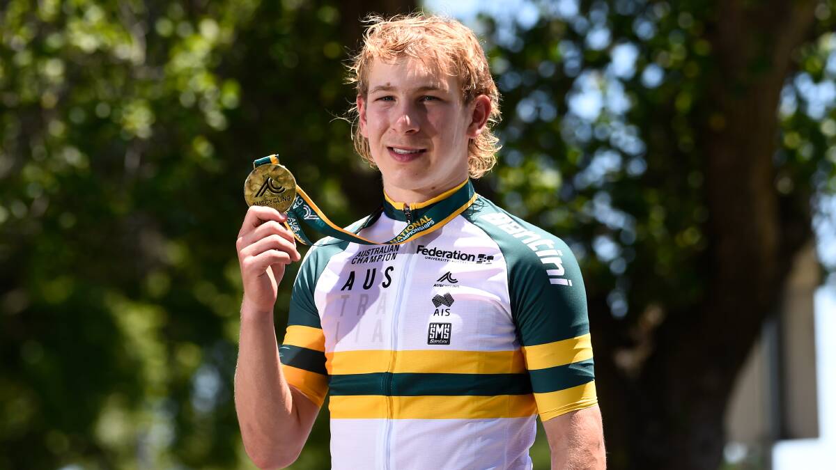 New under-19 men's road race champion Josh Cranage from South Australia. Picture by Adam Trafford.