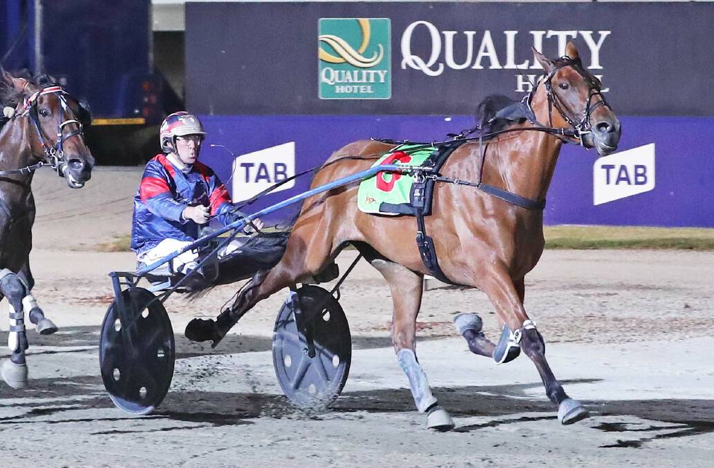 TOP FILLY: Amour de Frere (Nathan Jack) wins the group 1 $60,000 Need For Speed Princess final at Melton. Picture: Stuart McCormick, HRV