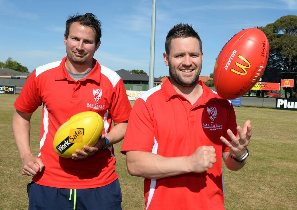 New Swans coach Joe Carmody, and his playing assistant and number one recruit Andrew Hooper