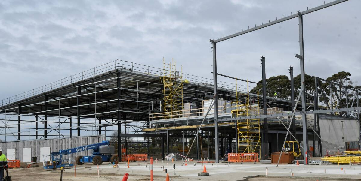 NATIONALS VENUE The new Ballarat Sports and Events Centre takes shape. Picture: Lachlan Bence