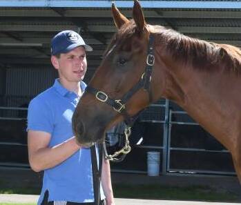 DERBY HOPE: Ballarat trainer Mitch Freedman with his star three-year-old filly Moonlight Mad. 
