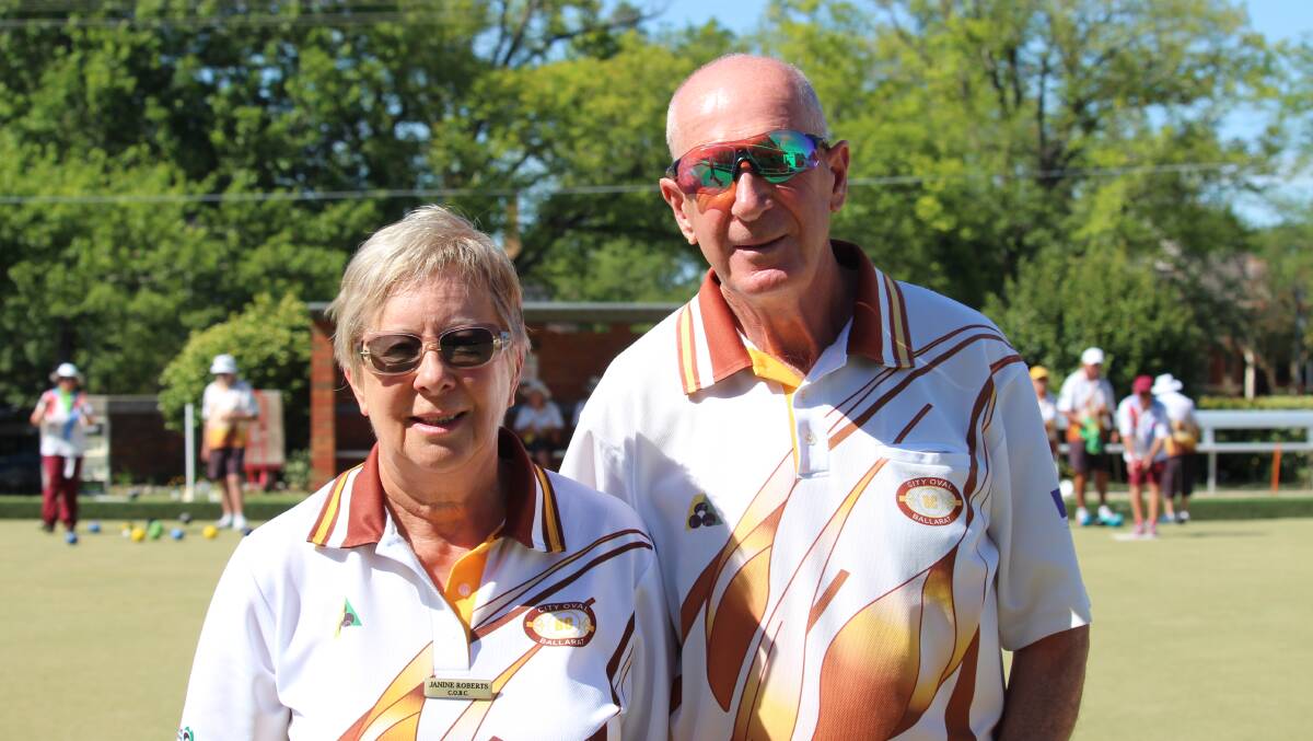 DOUBLE: Over-60 singles champions Wayne and Janine Roberts (City Oval). Pictures: Anthony McCabe