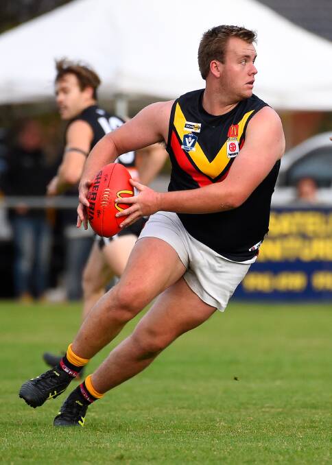 Bacchus Marsh defender Tom Wardell, who has been a big improver and again had a starring role against Sunbury.