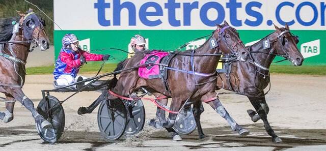 AT THE DOUBLE: Demon Delight (Kate Gath) takes out the group 2 $50,000 City of Melton Plate. Picture: Stuart McCormick 