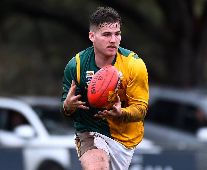 MAXIMUM: Sam Griffiths from Gordon was best-on-ground with 10 votes against Clunes.