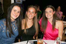 North Ballarat teammates Milly Shortal, Kate Aikman and Lara Gollan, pictured at last year's BFLW presentation night, are all in the GWV Rebels under-16 girls' squad. 