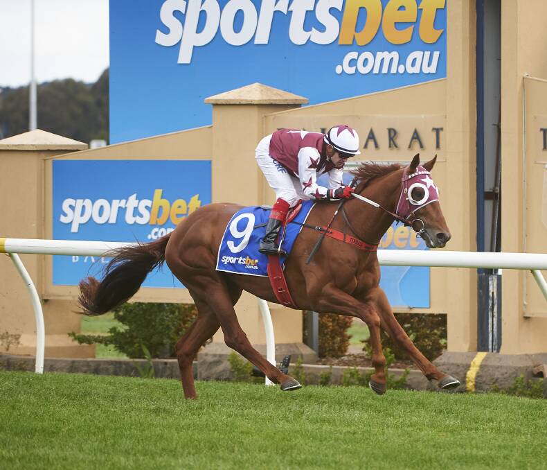EASILY: Another Coldie (Dean Yendall) cruises home in the $50,000 Gold Nugget Handicap in Ballarat on Sunday. Picture: Luka Kauzlaric