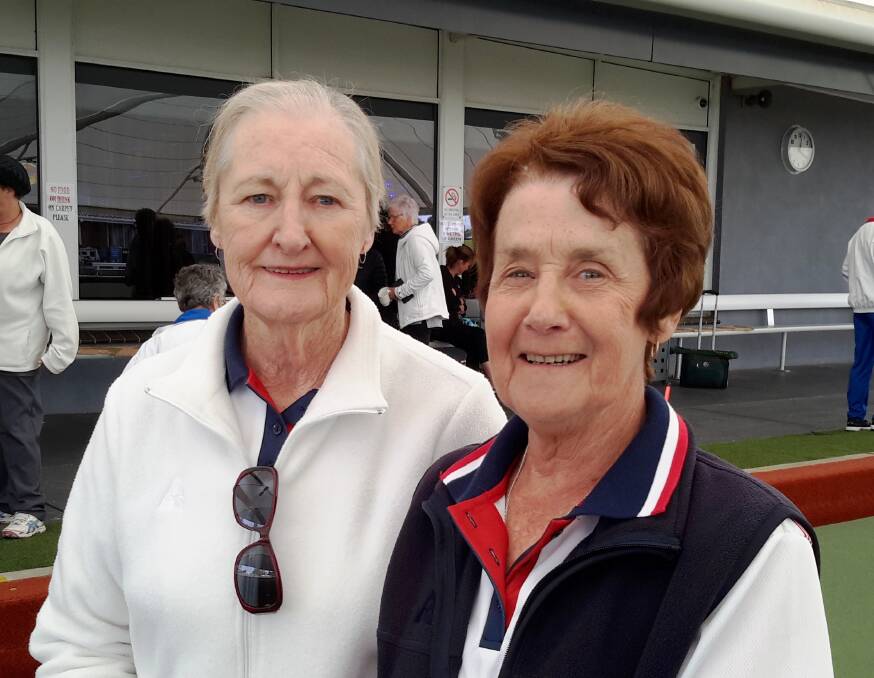 CENTRAL FIGURES: Ballarat District Bowls Division women's over-60 pairs champions Joy Adams and Margaret O’Meara. 
