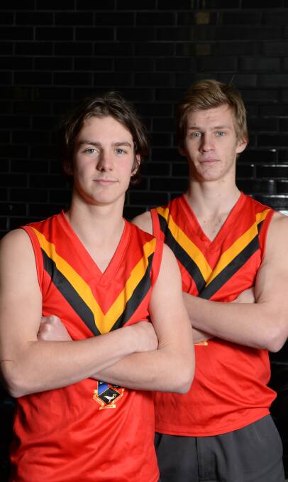 ON SONG: Ballarat Clarendon College co-captains Henry Bennett and Gus Cleary are confident the school is primed for the final. Picture: Kate Healy 