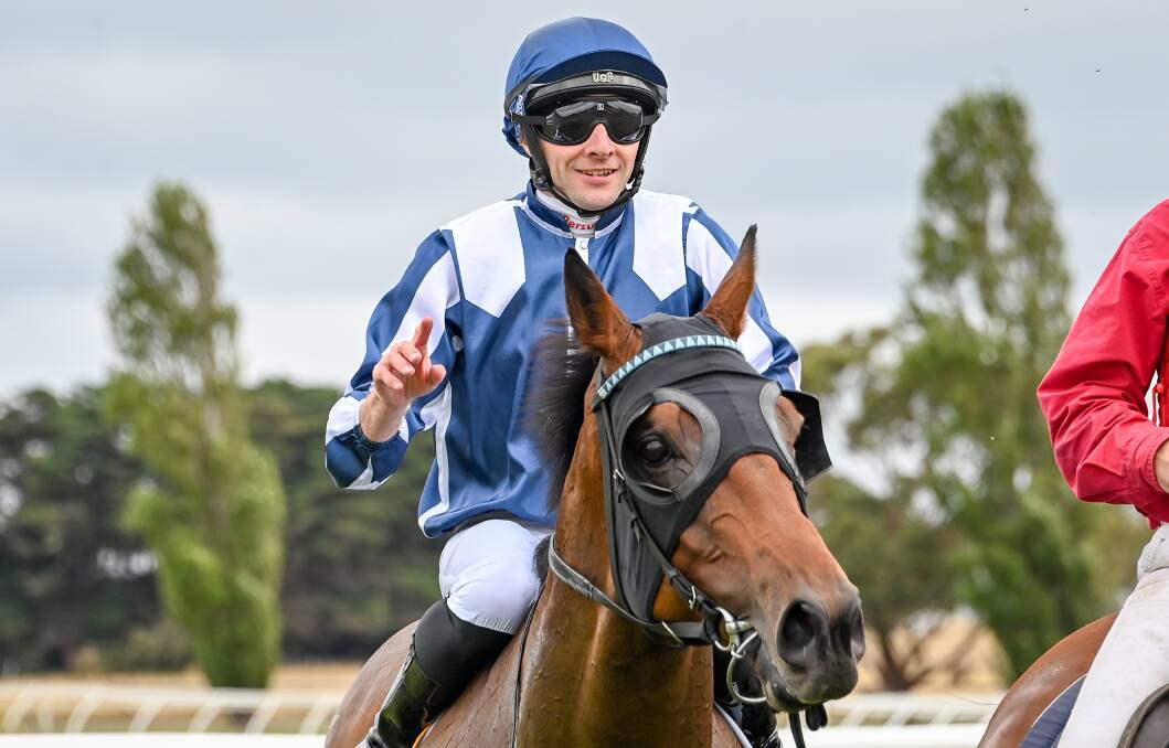 ANOTHER SUCCESS: Swiss Hero (Declan Bates) after winning the Camperdown Cup on Saturday. Picture: Alice Miles/Racing Photos