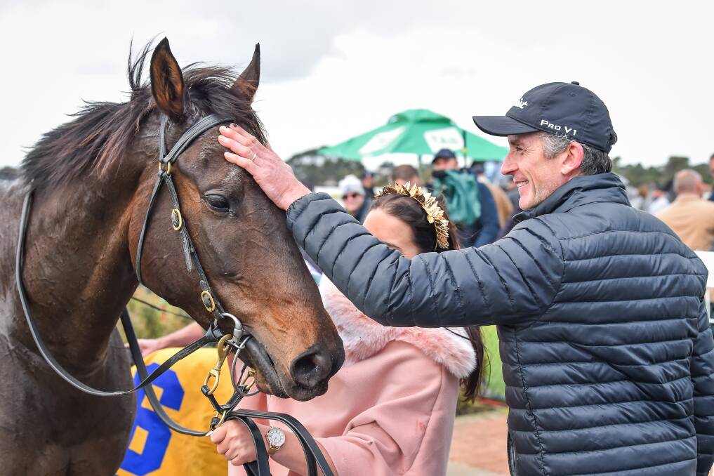 Ballarat trainer with winner Henry The Lion. Picture: Racing Photos