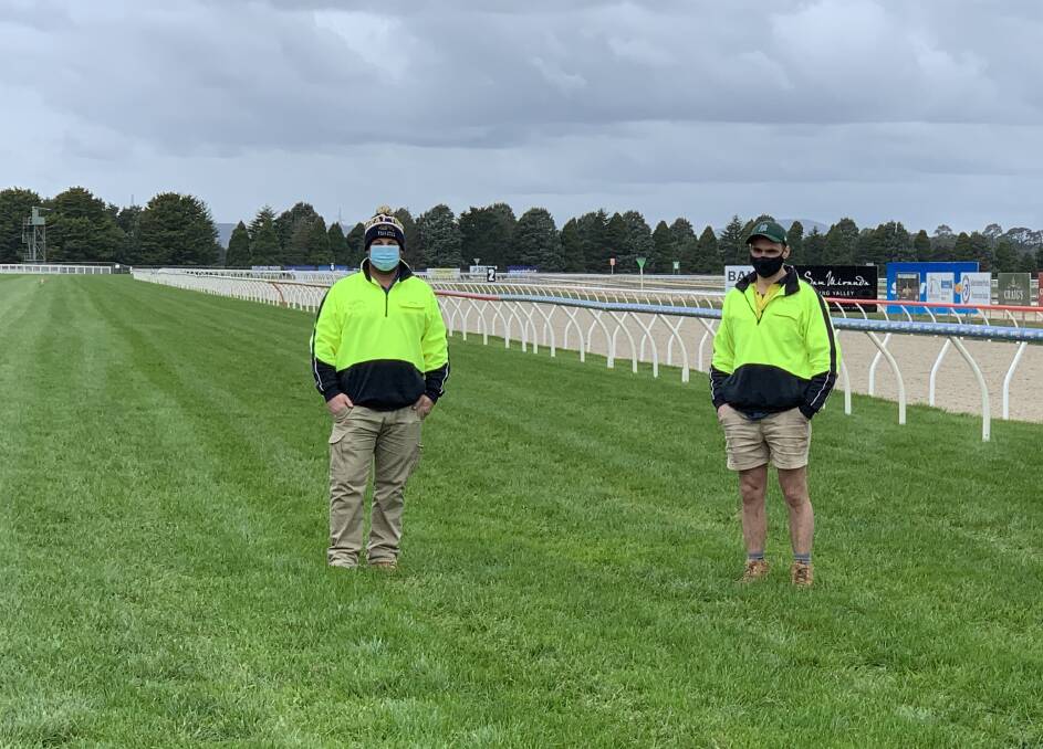 READY FOR TRANSITION: Dylan O'Neill, left, will oversee his seventh Ballarat Cup as racecourse manager before handing over the reins to Nick Stubbs. Picture: Ballarat Turf Club.