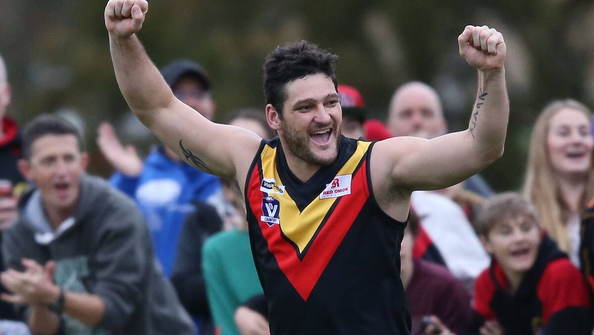 Brendan Fevola on the day he made a one-off appearance for Bacchus Marsh in the BFL in 2013. Picture: Getty Images