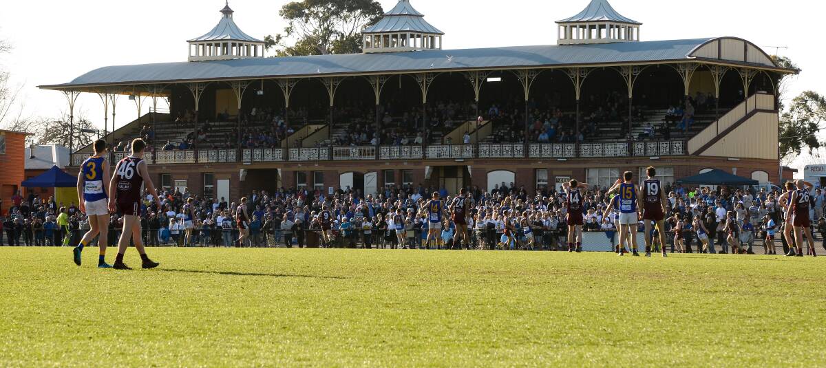 UNKNOWN: Having a crowd like this at the City Oval or any other country Aussie rules ground this year appears no closer.