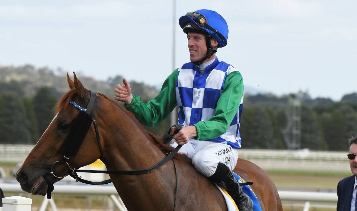 John Allen and Kiwia after saluting in last year's Ballarat Cup. Picture: Lachlan Bence 