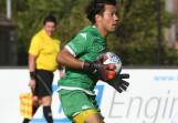 SHARP: Ballarat City FC goalkeeper Hiromi Nakashima played a key role in keeping the Navy Blues in the game. Picture: Kate Healy   