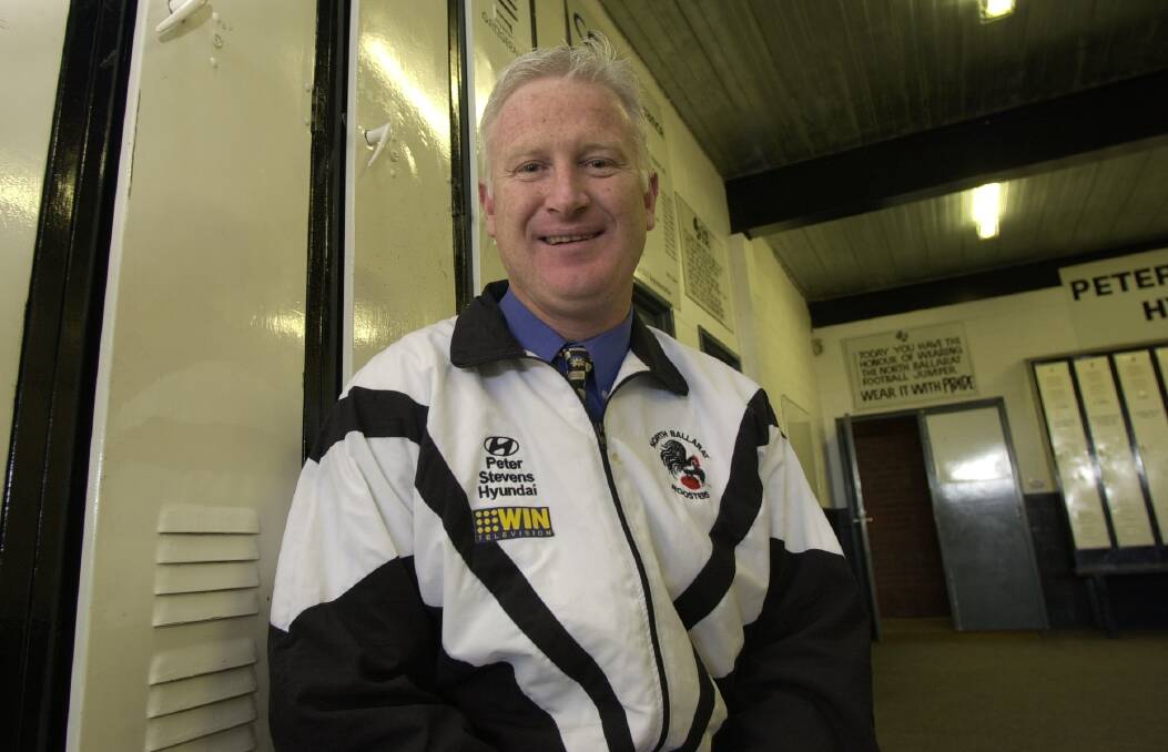 SPECIAL MOMENT: Tony Frawley, pictured here in 2001, was general manager at the Rebels and North Ballarat Roosters before becoming boss of AFL Northern Territory. 