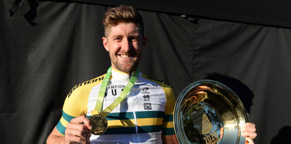 GOLD: Luke Durbridge adds to his 2012, 2013 and 2019 time trial gold medals. Picture: Kate Healy