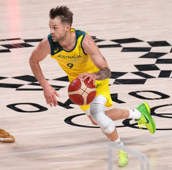 MEDAL HOPE: Nathan Sobey shot eight points in almost nine minutes on court against Argentina in a quarter final. AAP Photos: EPA/Kimimasa Mayama 