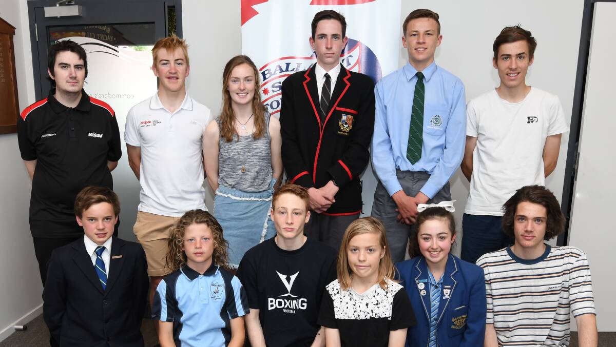 RECIPIENTS: back, Aaron Fisher, Liam White, Tessa Noone, Williams Quartermain, Ethan Fiegert, Jake Francis; front, Darcy Williams, Archie Caldow, Jack Denahy, Zac Francis, Eyrin McCarthy, Connor McKenna. Picture: Lachlan Bence