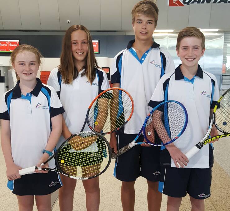STATE REPRESENTATIVES: Megan O'Beirne, Ruby Rothman, Harry Wills and James O’Sullivan in their Victorian 13/under team uniforms.
