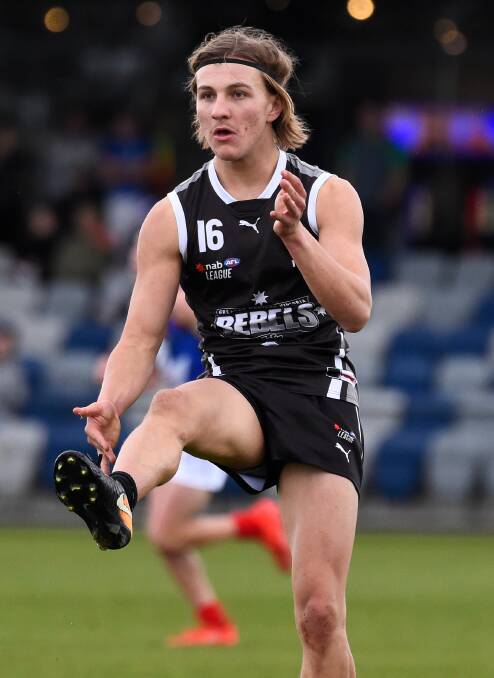 SHOWCASE: Lake Wendouree's Kai Lohmann is among GWV Rebels invited to the national AFL combine next month.