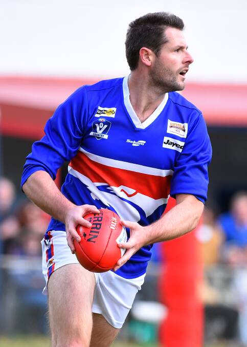 LOYALTY: Daylesford's James Evans brings up his 300th game as a senior player against Ballan at Daylesford on Saturday. 