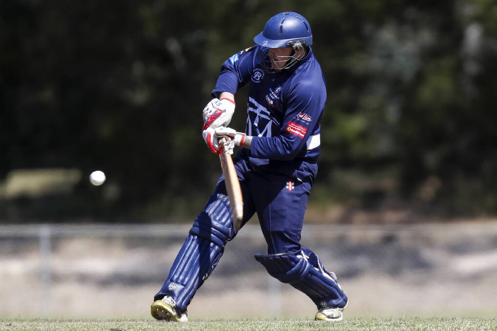 Mt Clear's Dylan Achison unleashes in a twenty20 match 