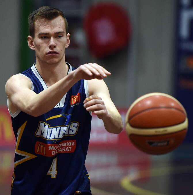 STAYING ON: Tristan Fisher will suit up for the Miners in a new NBL1 competition, which begins for Ballarat with a doubleheader at Nunawading on March 30.