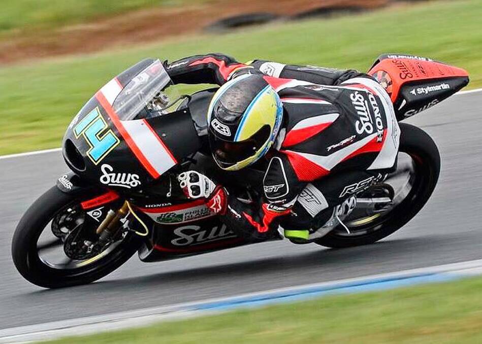 BIG TIME: Ballan rider Matt Barton is determined to make the most of his Moto3 wildcard at Phillip Island.