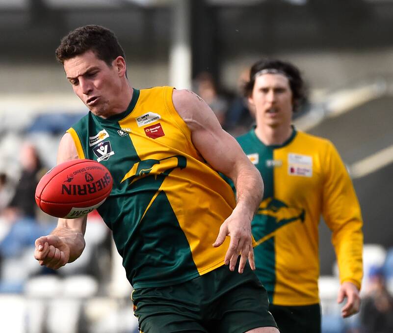 Luke Gunnell in last year's CHFL grand final - the last time he played in Gordon's seniors. Picture by Adam Trafford.