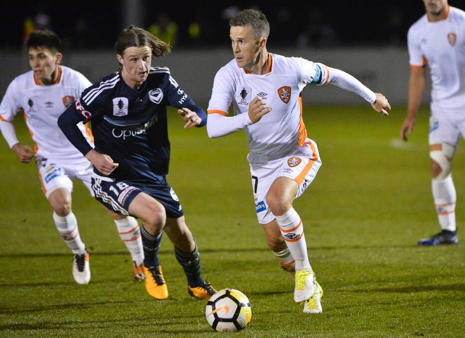 TOP END: Melbourne Victory and Brisbane Roar are
among A-League teams to have played in Ballarat.