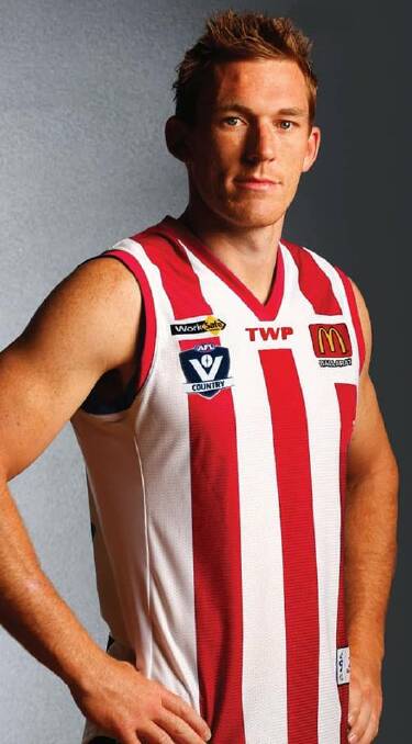FAVOURITE SON: Drew Petrie back in Ballarat Swans colours for the first time since his junior days. Picture: Ballarat Football Netball Club