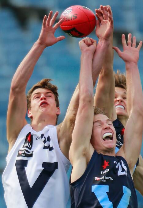 HIGH POINT: Jarrod Berry, left, is one of two North Ballarat Rebels selected in the All-Australian under-18 team. Picture: Getty Images 