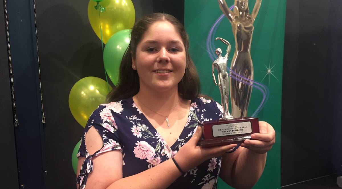 HONOUR: Tazmin Forrest is the 2018 Ballarat Sportsgirl of the Year.