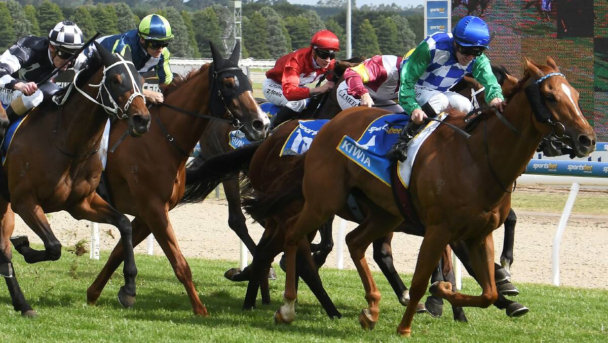 BIG MOMENT: John Allen and Kiwia go back-to-back in the Ballarat Cup. Picture: Lachlan McKenzie
