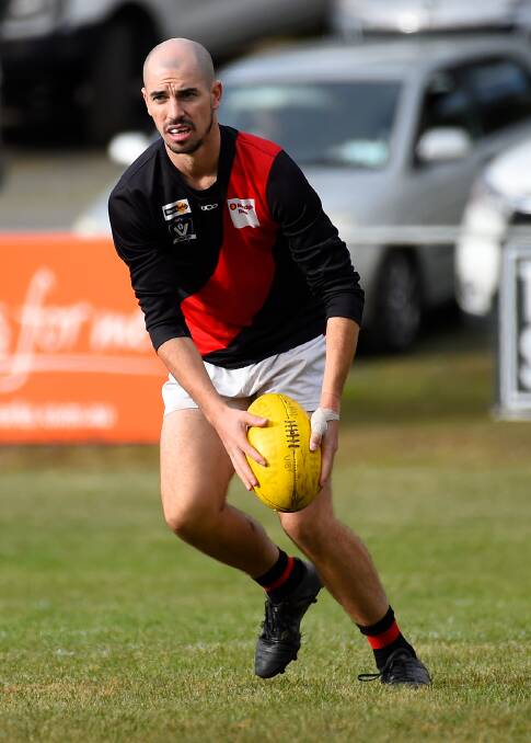 IN TOUCH: Jarrod Rodgers polled three votes for Buninyong to join a group of chasing players.