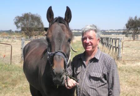 BEST MATES: Owner-trainer Brian Tuddenham with Sting Lika Bee - a winner of the Bendigo, Shepparton and Ballarat Pacing Cups in 2007.