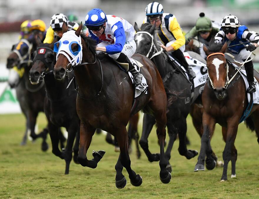 OUT FRONT: Mr Quickie takes out the Queensland Derby in the winter. Picture: AAP Images