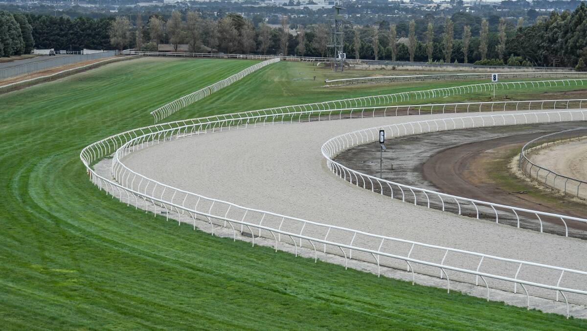 The home turn on the Polytrack. Picture: Ballarat Turf Club