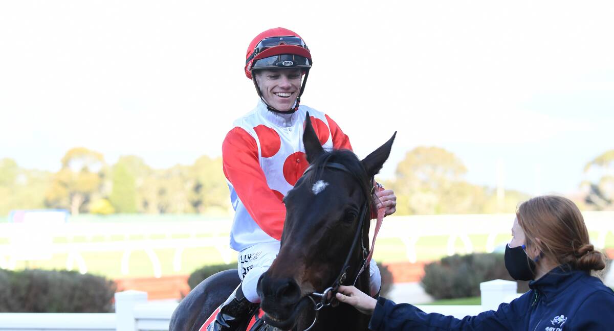 Will Price all smiles after a city winner last season. Picture: Racing Photos