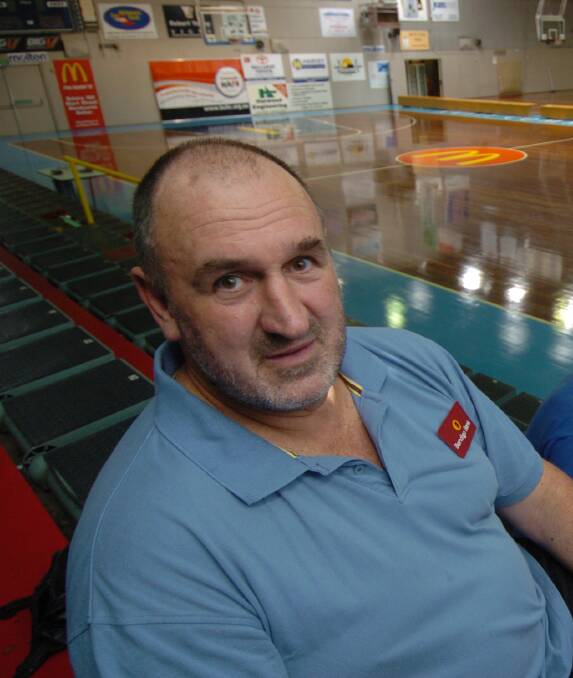 Eric Lowe pictured courtside at the Minerdome, where he made an impression as a player, coach and administrator.