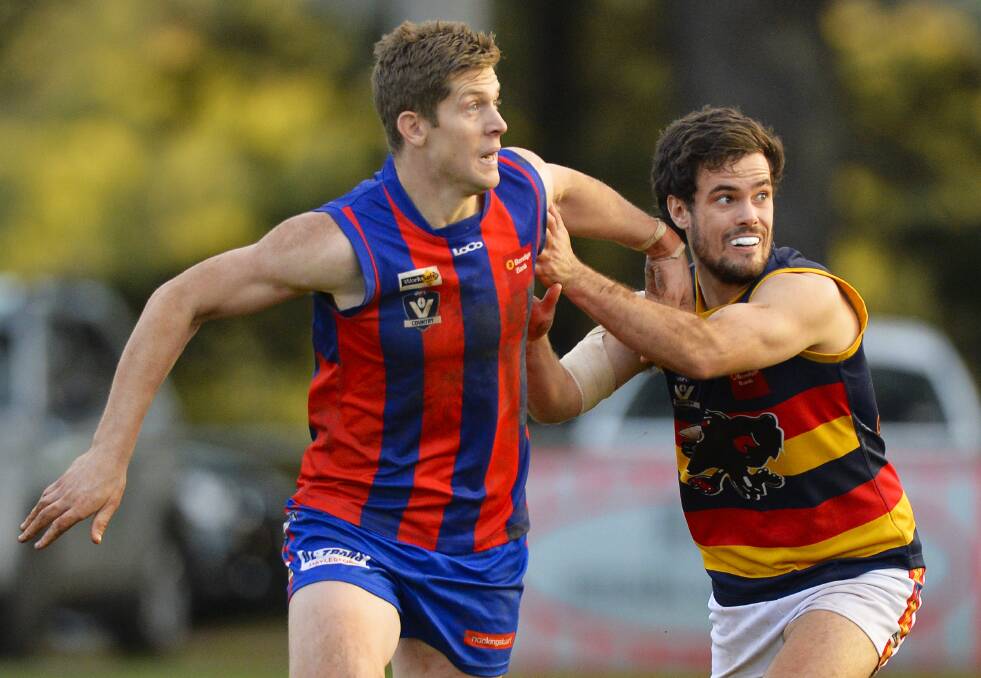 IN OR OUT: Nick Dal Santo in his Hepburn debut against Beaufort. Picture: Dylan Burns.