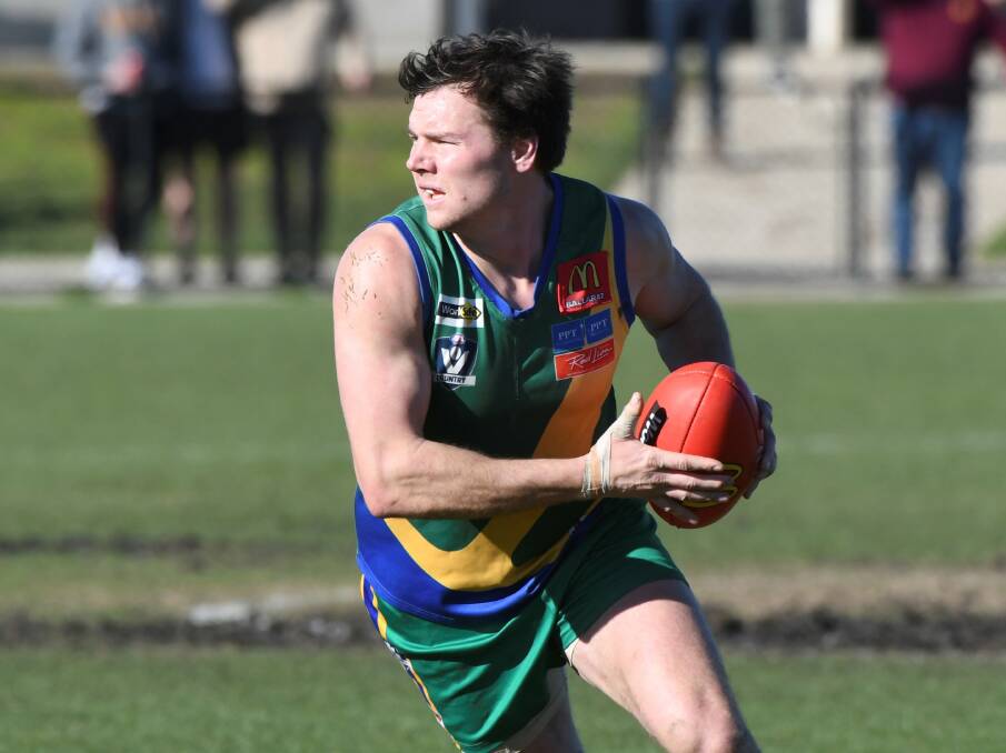 LOOKING FORWARD: Caleb Hepworth was among Lake Wendouree's better performers as Lakers took out Redan, which dropped from second to fifth. Picture: Lachlan Bence